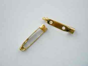 Основа для броши планка 5*30 мм Цвет золото