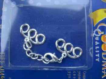 Застежка с регулируемой цепочкой Goodman Quality покрытие родием