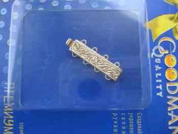 Застежка 4 ряда вертикальная Goodman Quality покрытие родием