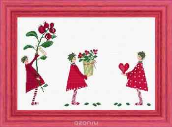 Набор для вышивания Acufactum "Дети клюковки"