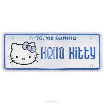 Наклейка "Hello Kitty", цвет: белый, синий