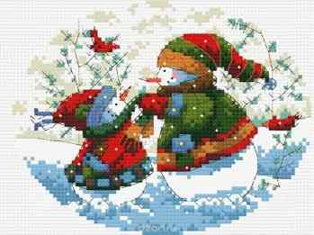 Набор для вышивания крестом "Теплая забота", 25 х 21 см