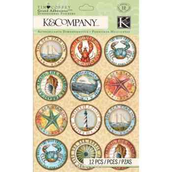 Стикеры K&Company "Рондель. Путешествия", 12 шт
