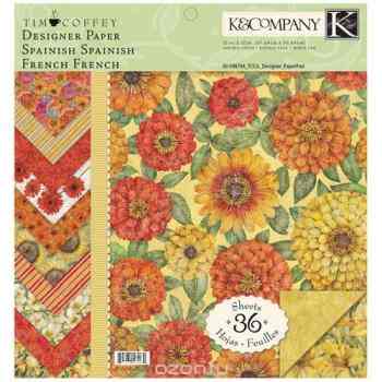 Набор бумаги для скрапбукинга K&Company "Сад", 31 см х 31 см, 36 листов