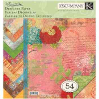Набор бумаги для скрапбукинга K&Company "Яркость. Парижский шик", 31 х 31 см, 54 листа