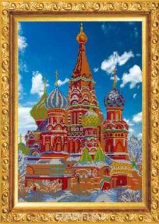 Набор для вышивания бисером "Собор Василия Блаженного", 38,3 x 48,4 см