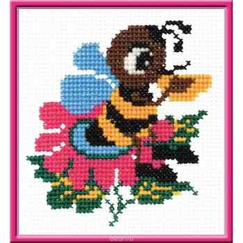 Набор для вышивания крестом "Пчелка", 12 х 11 см 642086