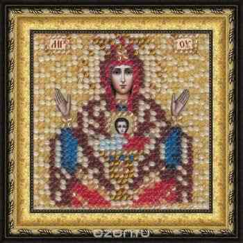 Набор для вышивания бисером "Икона Божией Матери "Неупиваемая чаша", 6,5 см х 6,5 см