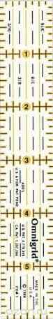 Линейка универсальная Prym "Omnigrid", с дюймовой шкалой, 1x6 дюймов