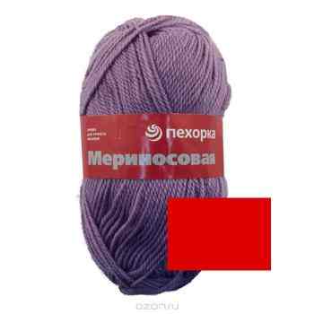 Пряжа для вязания Пехорка "Мериносовая", цвет: красный мак (88), 200 м, 100 г, 10 шт