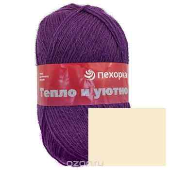 Пряжа для вязания Пехорка "Тепло и уютно", цвет: жемчуг (181), 400 м, 100 г, 5 шт