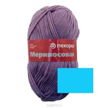 Пряжа для вязания Пехорка "Мериносовая", цвет: светло-бирюзовый (223), 200 м, 100 г, 10 шт