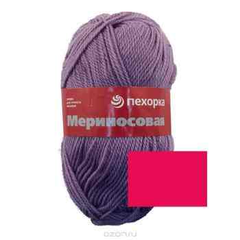 Пряжа для вязания Пехорка "Мериносовая", цвет: малиновый (439), 200 м, 100 г, 10 шт