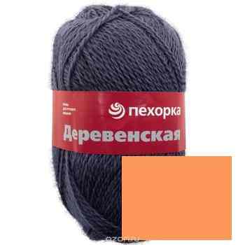 Пряжа для вязания Пехорка "Деревенская", цвет: персик (18), 250 м, 100 г, 10 шт