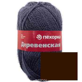 Пряжа для вязания Пехорка "Деревенская", цвет: коричневый (251), 250 м, 100 г, 10 шт
