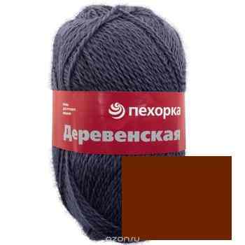 Пряжа для вязания Пехорка "Деревенская", цвет: терракот (31), 250 м, 100 г, 10 шт