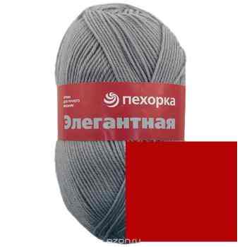 Пряжа для вязания Пехорка "Элегантная", цвет: красный (06), 250 м, 100 г, 10 шт