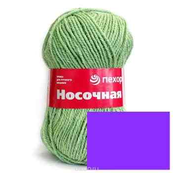 Пряжа для вязания Пехорка "Носочная", цвет: сирень (22), 200 м, 100 г, 10 шт