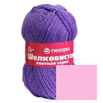Пряжа для вязания Пехорка "Шелковистая", цвет: орхидея (24), 225 м, 100 г, 5 шт