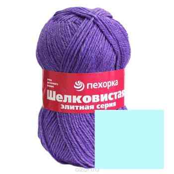 Пряжа для вязания Пехорка "Шелковистая", цвет: айсберг (73), 225 м, 100 г, 5 шт