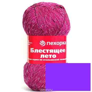 Пряжа для вязания Пехорка "Блестящее лето", цвет: сирень (22), 380 м, 100 г, 5 шт