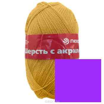 Пряжа для вязания Пехорка "Шерсть с акрилом", цвет: фиалка (179), 300 м, 100 г, 10 шт