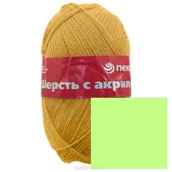 Пряжа для вязания Пехорка "Шерсть с акрилом", цвет: светло-салатовый (193), 300 м, 100 г, 10 шт