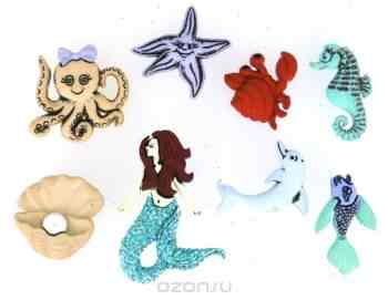 Пуговицы декоративные Dress It Up "Русалка", 6 шт