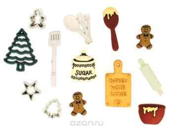 Набор пуговиц и фигурок Dress It Up "Канун печенья", 13 шт. 7702477