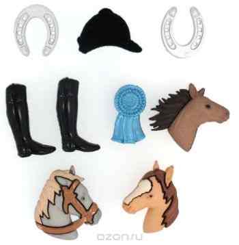 Пуговицы декоративные Dress It Up "Наездник", 9 шт. 7704061