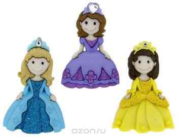 Пуговицы декоративные Dress It Up "Прекрасные принцессы", 3 шт. 7706298