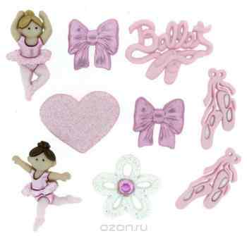 Набор пуговиц и фигурок Dress It Up "Балерины", 9 шт. 7706337