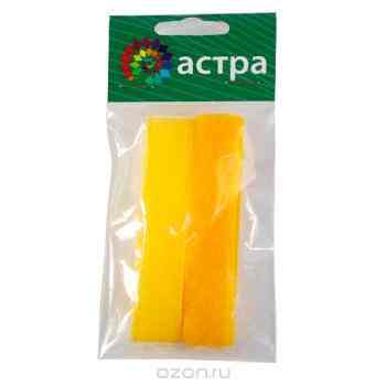 Лента контактная "Астра", цвет: желтый (155), ширина 1,7 см, длина 25 см, 2 шт