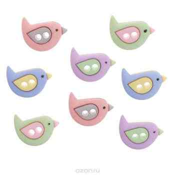 Пуговицы декоративные Dress It Up "Птички", 8 шт. 7706318