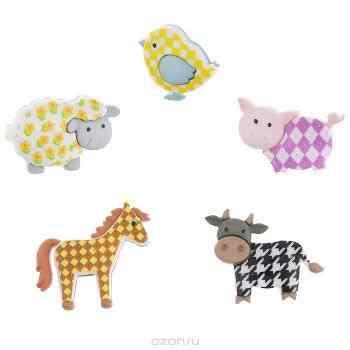Пуговицы декоративные Dress It Up "Веселая ферма", 5 шт. 7706289