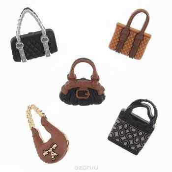 Пуговицы декоративные Dress It Up "Сумки", 5 шт. 7706373