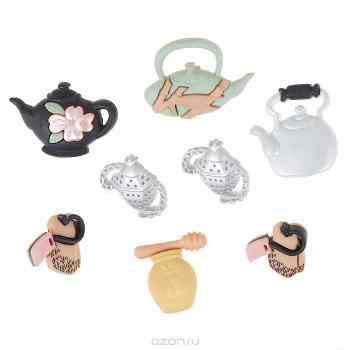 Пуговицы декоративные Dress It Up "Время для чая", 6 шт. 7702336