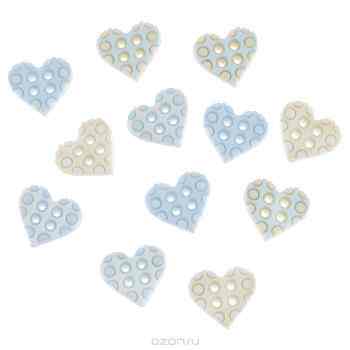 Пуговицы декоративные Dress It Up "Сердечко для мальчика", 12 шт. 7702055