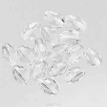Бусины "Астра", цвет: прозрачный (1), 8 мм х 6 мм, 16 шт. 7702760_1