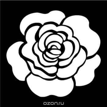 Трафарет FolkArt "Роза", 14 х 13,5 см