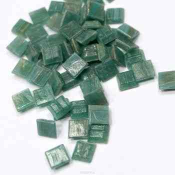 Мозаичная смальта "Зеленая бирюза", 1 x 1 см, 100 г