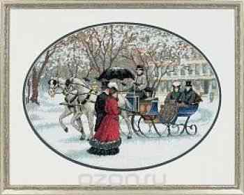 Набор для вышивания крестом Dimensions "Зимнее впечатление", 41 х 30 см