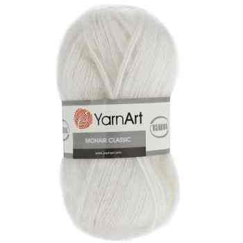 Пряжа для вязания YarnArt "Mohair Classic", цвет: молочный (1003), 220 м, 100 г, 5 шт