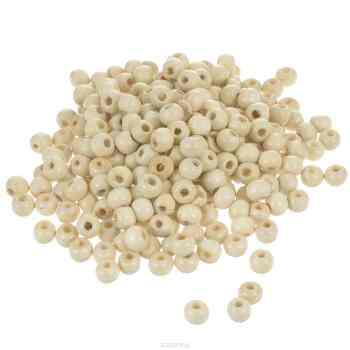Бусины "Астра", цвет: бежевый, диаметр 8 мм, 50 гр. 7704354