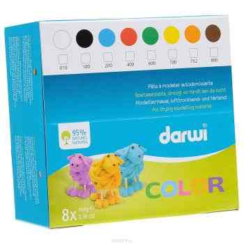 Набор массы для лепки "DarwiI Color", 8 цветов, 100 г