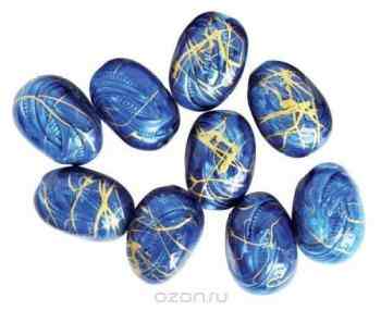 Бусины "Астра", цвет: синий (6-12), 18 мм х 14 мм, 14 шт. 7701034_6-12