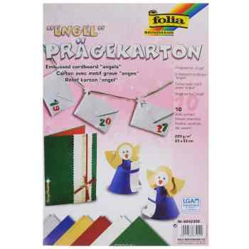 Картон текстурированный Folia "Ангелы", 23 x 33 см, 10 листов