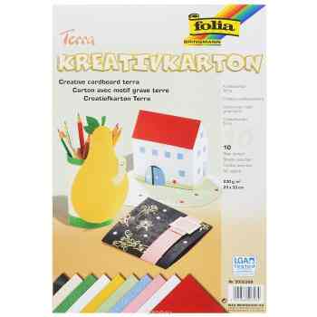 Картон текстурированный Folia "Terra", 23 x 33 см, 10 листов