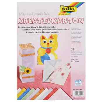 Картон текстурированный Folia "Металл Дамаска", 23 x 33 см, 10 листов