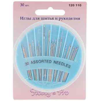 Набор игл ручных "Hobby & Pro", для шитья и рукоделия, 30 шт